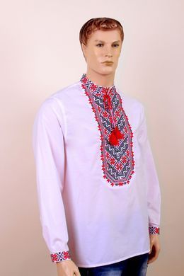 Чоловіча вишиванка "Микола" (червона вишивка), 42